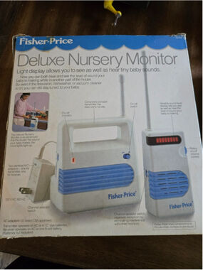 Vintage Fisher Price Deluxe Nursery Monitor Baby Monitor Tested Works Box 1510